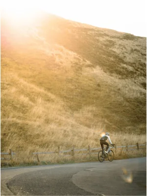 art shot of cyclist